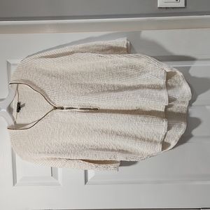 Express Cream Zipup Sweater